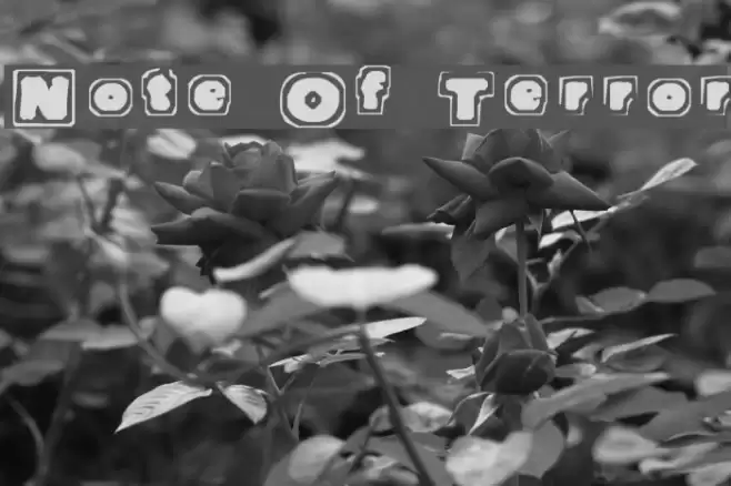 Note Of Terror Font examples