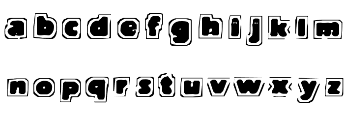 Note Of Terror Font LOWERCASE