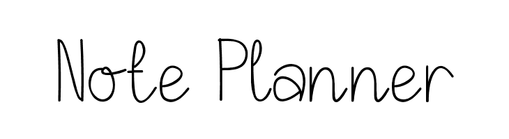 Note Planner  Fuentes Gratis Descargar