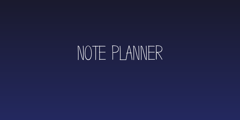 Note Planner Social Header