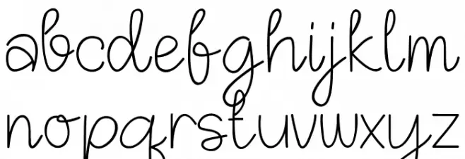 Note Planner Schriftart Kleinbuchstaben