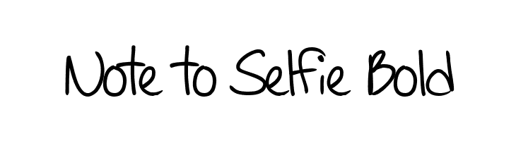 Note to Selfie Bold  Fuentes Gratis Descargar