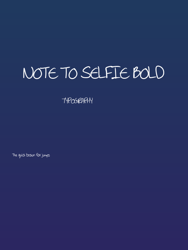 Note to Selfie Bold Poster
