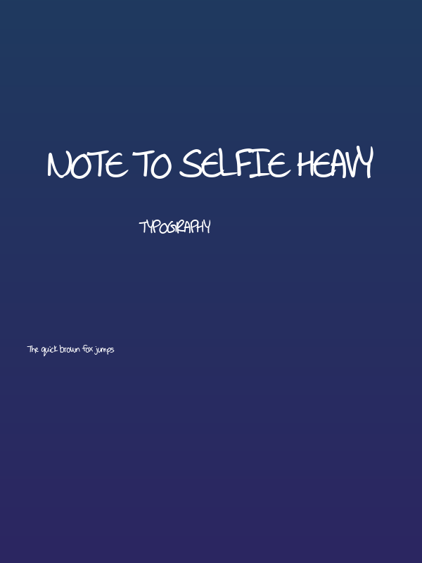 Note to Selfie Heavy Poster