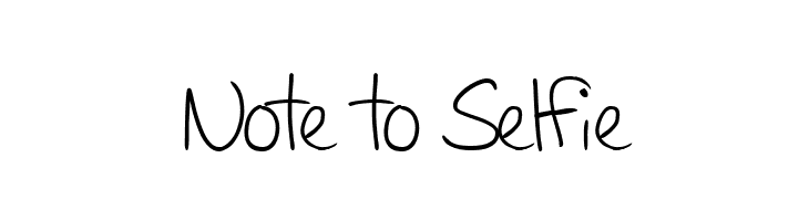 Note to Selfie  Fuentes Gratis Descargar