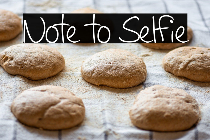 Note to Selfie Fonte examples