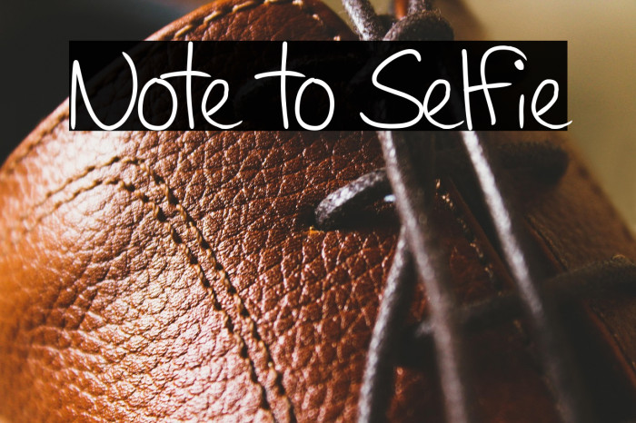 Note to Selfie Fonte examples