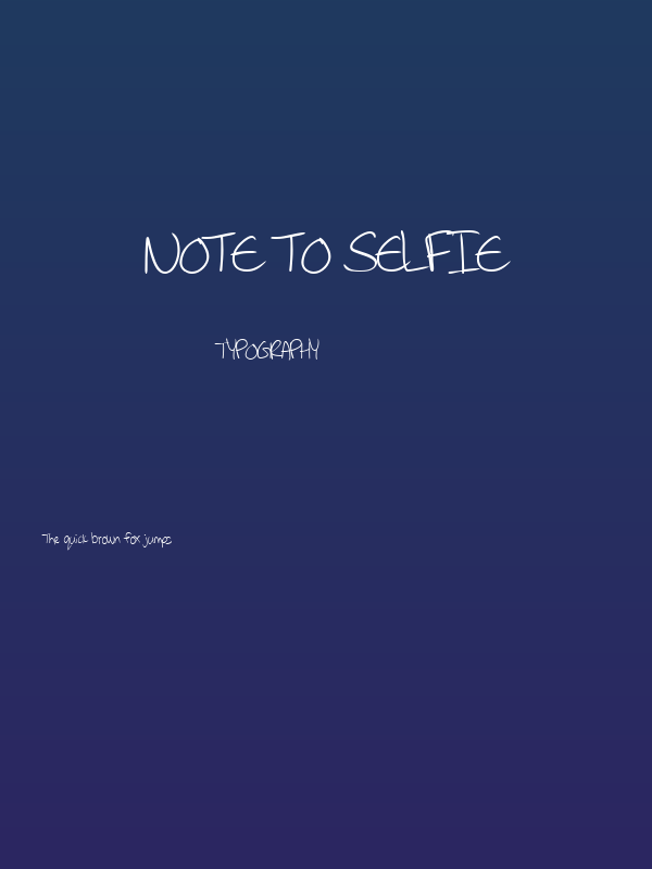 Note to Selfie Poster