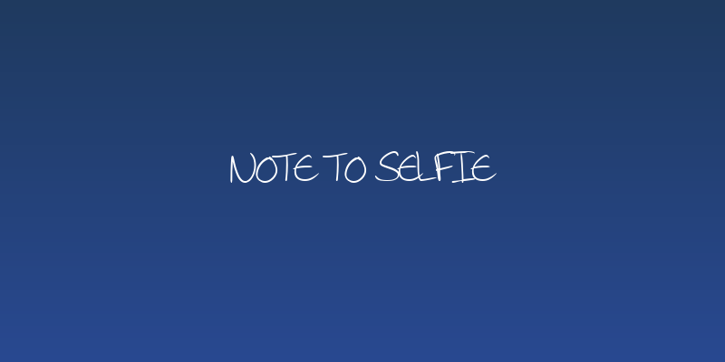 Note to Selfie Social Header