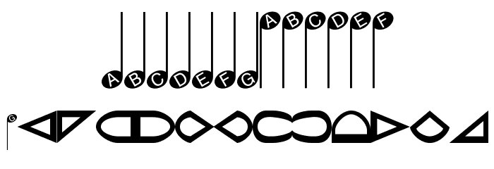 NoteHedz Font LOWERCASE