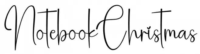 Notebook Christmas नि: शुल्क फ़ॉन्ट्स डाउनलोड