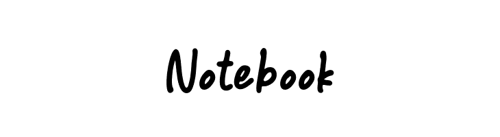 Notebook  font caratteri gratis