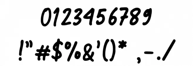 Notebook Font OTHER CHARS