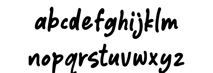 Notebook Font LOWERCASE