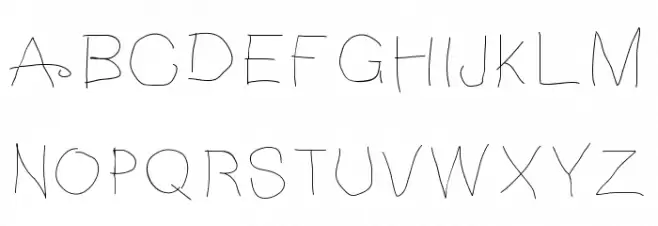 NotebookScribble フォント 大文字