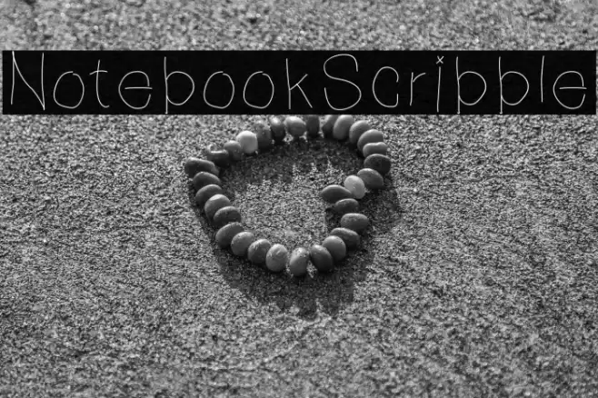 NotebookScribble Font examples