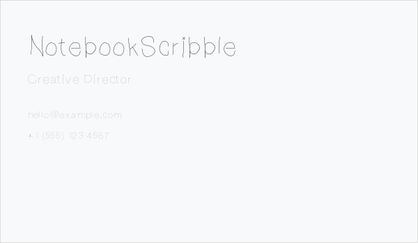 NotebookScribble Business Card
