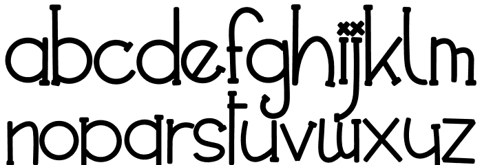Noted Party Font LOWERCASE
