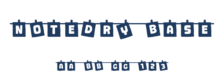 Notedry Base Font Preview