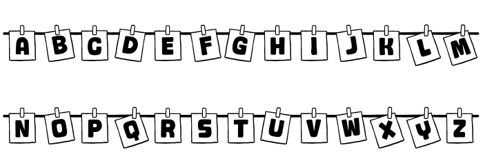 Notedry Font UPPERCASE