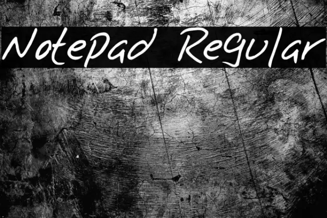 Notepad Regular Fuentes examples