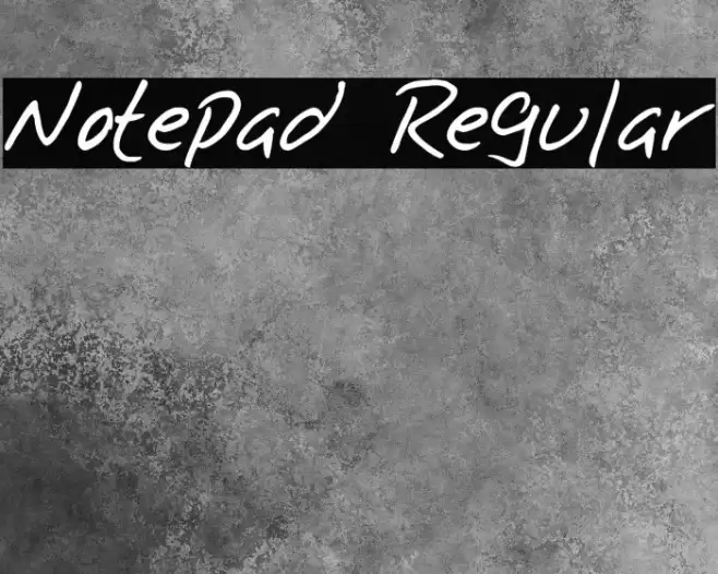 Notepad Regular Fuentes examples