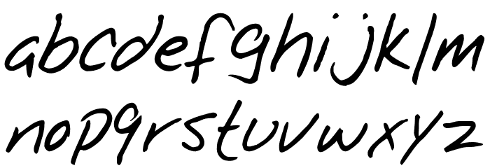 Notepad Regular Font LOWERCASE