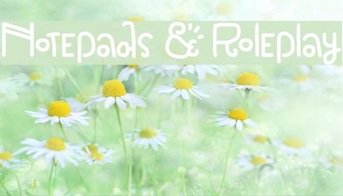 Notepads & Roleplay Font examples