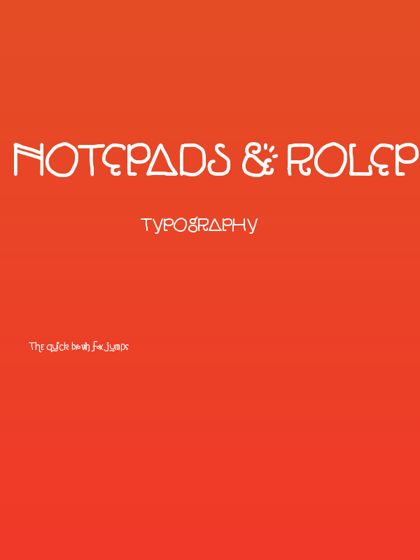 Notepads & Roleplay Poster