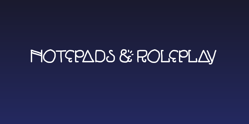 Notepads & Roleplay Social Header