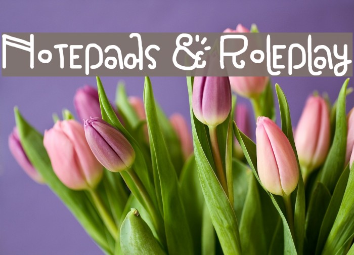 Notepads & Roleplay Font examples