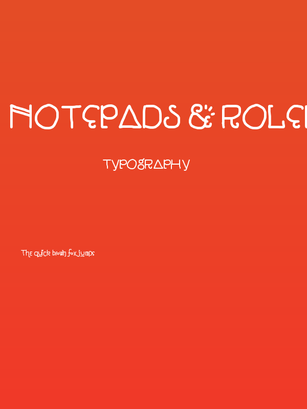 Notepads & Roleplay Poster