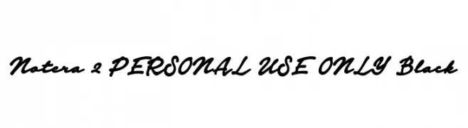 Notera 2 PERSONAL USE ONLY Black  font caratteri gratis