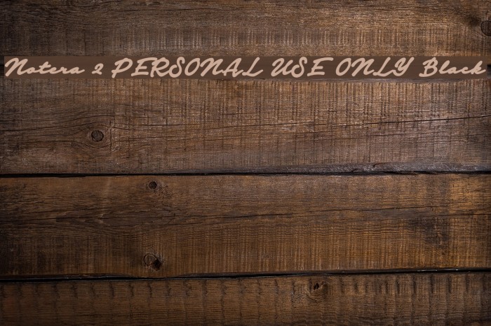 Notera 2 PERSONAL USE ONLY Black Font examples