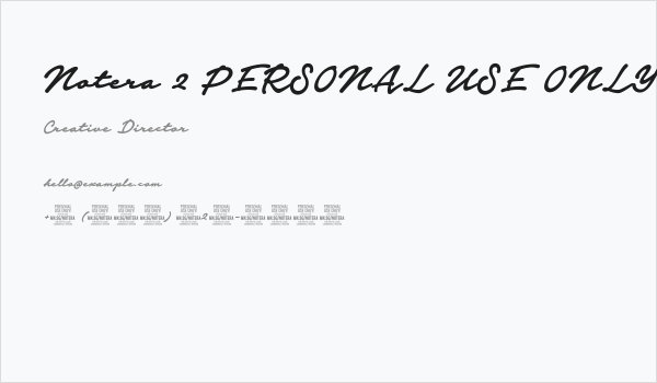 Notera 2 PERSONAL USE ONLY Bold Business Card