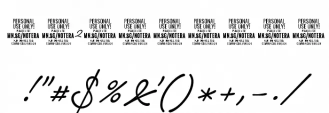 Notera 2 PERSONAL USE ONLY Light Font OTHER CHARS
