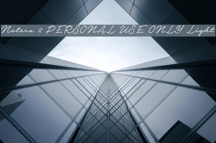 Notera 2 PERSONAL USE ONLY Light Font examples