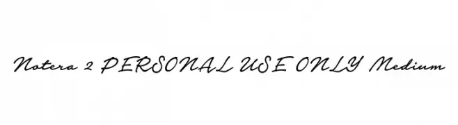 Notera 2 PERSONAL USE ONLY Medium  Fuentes Gratis Descargar