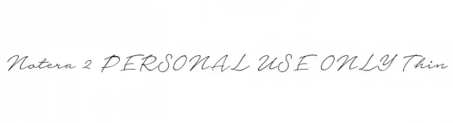 Notera 2 PERSONAL USE ONLY Thin  Fuentes Gratis Descargar