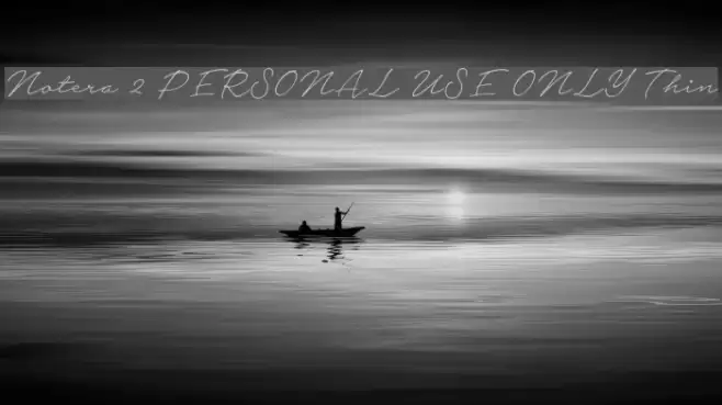 Notera 2 PERSONAL USE ONLY Thin Font examples