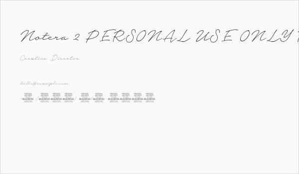 Notera 2 PERSONAL USE ONLY Thin Business Card