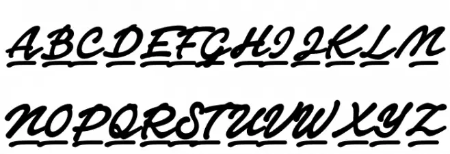 Notera 2 Underline PERSONAL USE Black 字体 大写