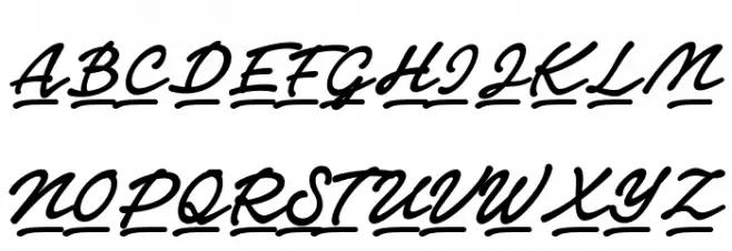 Notera 2 Underline PERSONAL USE Bold 字体 大写