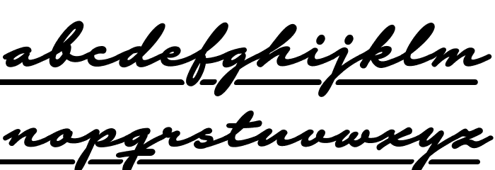 Notera 2 Underline PERSONAL USE Bold Font LOWERCASE