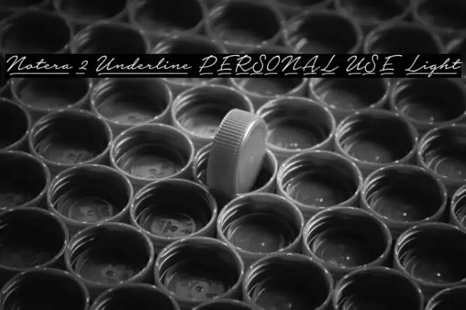 Notera 2 Underline PERSONAL USE Light Font examples
