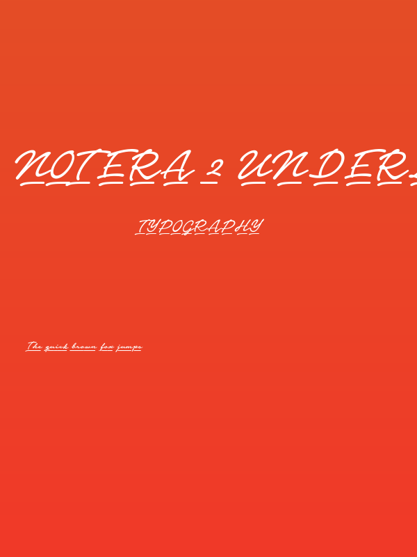 Notera 2 Underline PERSONAL USE Medium Poster