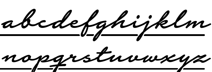 Notera 2 Underline PERSONAL USE Medium Font LOWERCASE