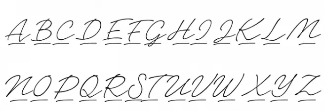 Notera 2 Underline PERSONAL USE Thin Schriftart Groß