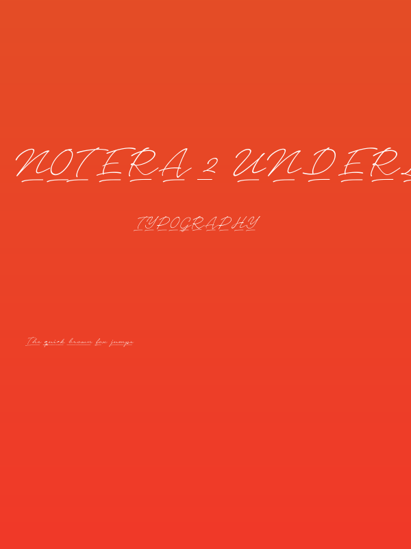 Notera 2 Underline PERSONAL USE Thin Poster