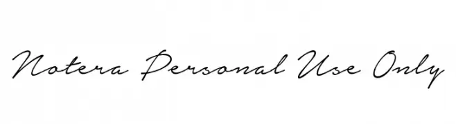 Notera Personal Use Only  नि: शुल्क फ़ॉन्ट्स डाउनलोड